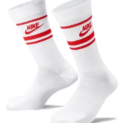 Nike Sportswear Everyday Essential Crew Sokken (3 Paar) - white/university red/university red DX5089-102