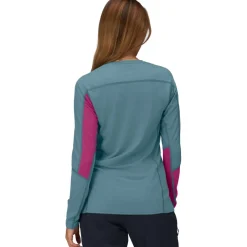 Norrona falketind equaliser merino round Neck Shirt met Lange Mouwen Dames - Festival Fuchsia
