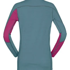 Norrona falketind equaliser merino round Neck Shirt met Lange Mouwen Dames - Festival Fuchsia