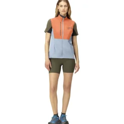 Norrona senja aero90 Vest Dames - Flamingo/Blue Fog