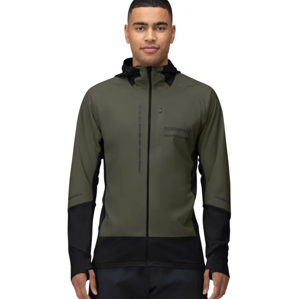Norrona senja Alpha90 Zip Hood Jas Heren - Olive Night