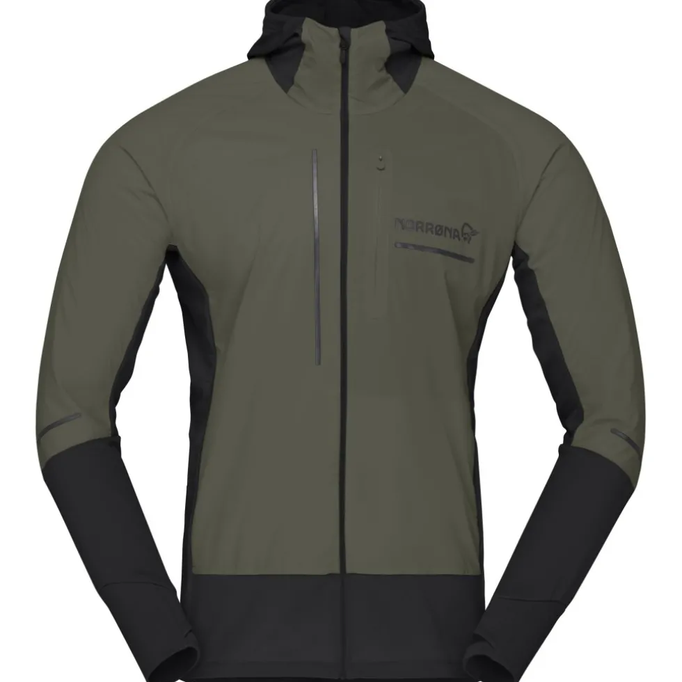 Norrona senja Alpha90 Zip Hood Jas Heren - Olive Night