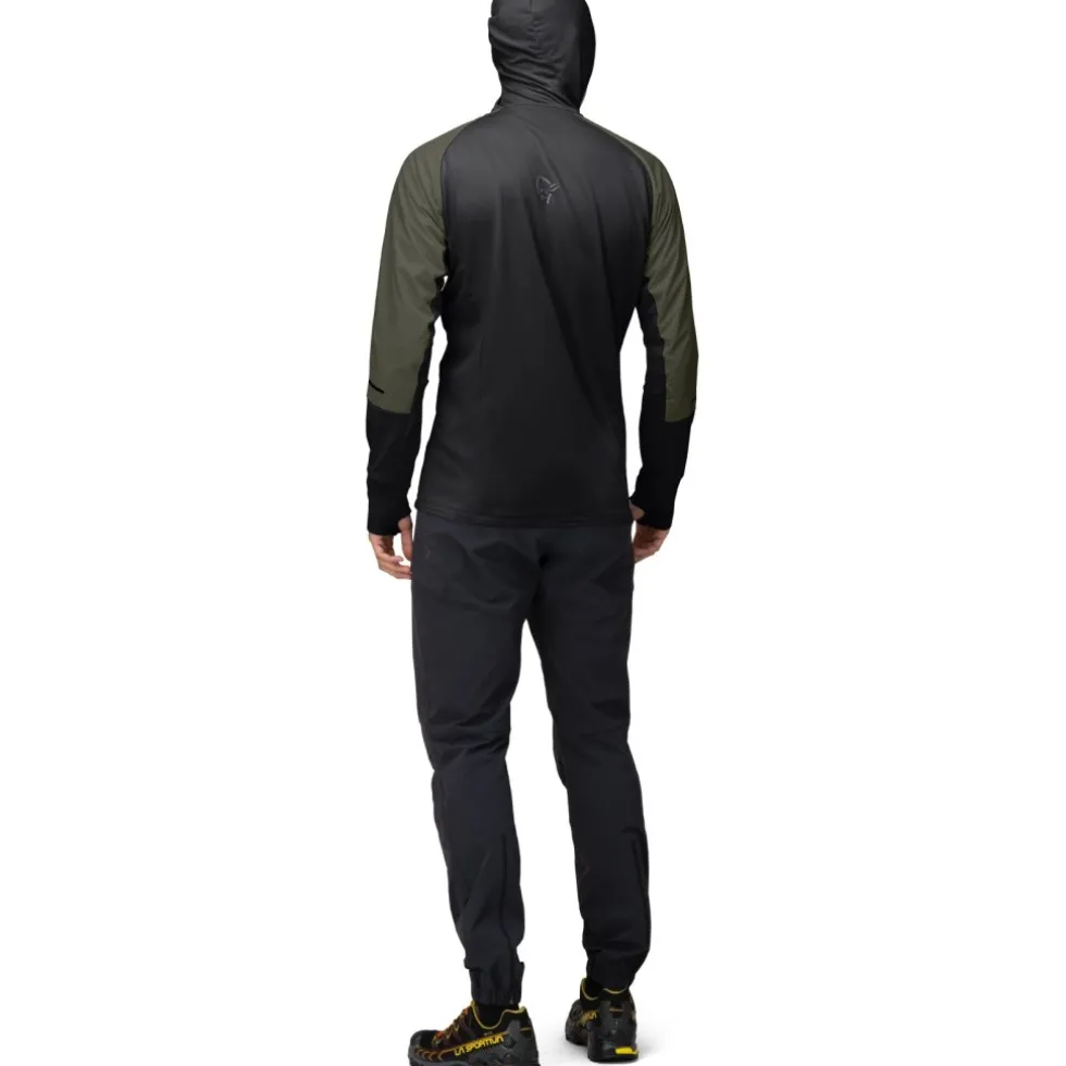 Norrona senja Alpha90 Zip Hood Jas Heren - Olive Night