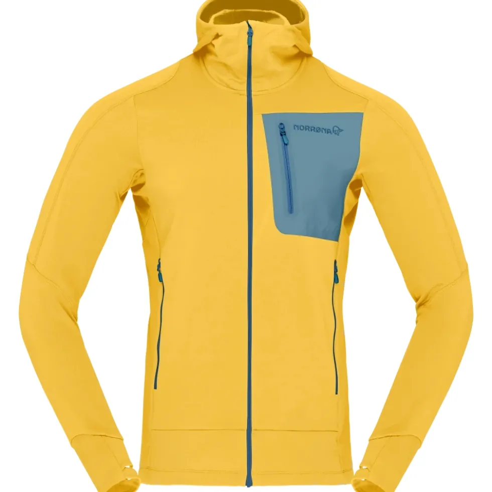 Norrona falketind Power Grid Hood Jas Heren - Calendula