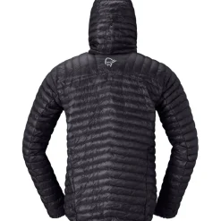 Norrona trollveggen down800 Super Light Donsjas met Capuchon Heren - Caviar Black
