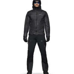 Norrona trollveggen down800 Super Light Donsjas met Capuchon Heren - Caviar Black