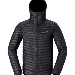 Norrona trollveggen down800 Super Light Donsjas met Capuchon Heren - Caviar Black