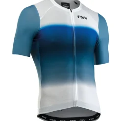 Northwave Blade Air Shirt met Korte Mouwen Heren - white/blue 150
