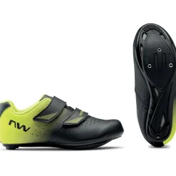 Northwave Core Racefietsschoenen Kinderen - zwart/neon geel 04