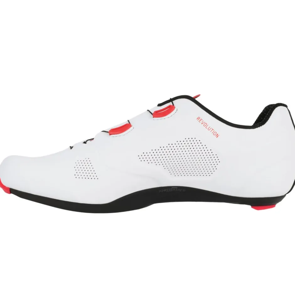 Wielrenschoenen|Wielrenschoenen < Northwave Revolution Racefietsschoenen - wit/red fluo 54