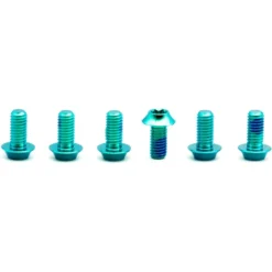 OAK Components Remschijf schroevenset - Titanium | M5x10 | 6 stuks - groen