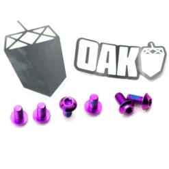 Bouten|Gereedschap En Onderhoud < Oak Components Remschijf schroevenset - Titanium | M5x10 | 6 stuks - paars