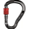 Ocún Eagle HMS Screw Carabiner - anthracite/red