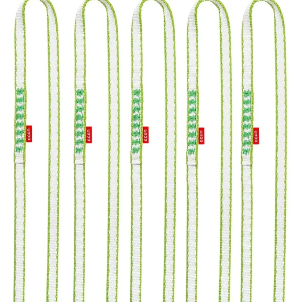 Ocún O-Sling Bio-Dyn 11 mm Lus - Set van 5 - 80 cm green