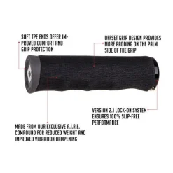 ODI F-1 Series Tinker Juarez Dread Lock-On V2.1 MTB Grips - black