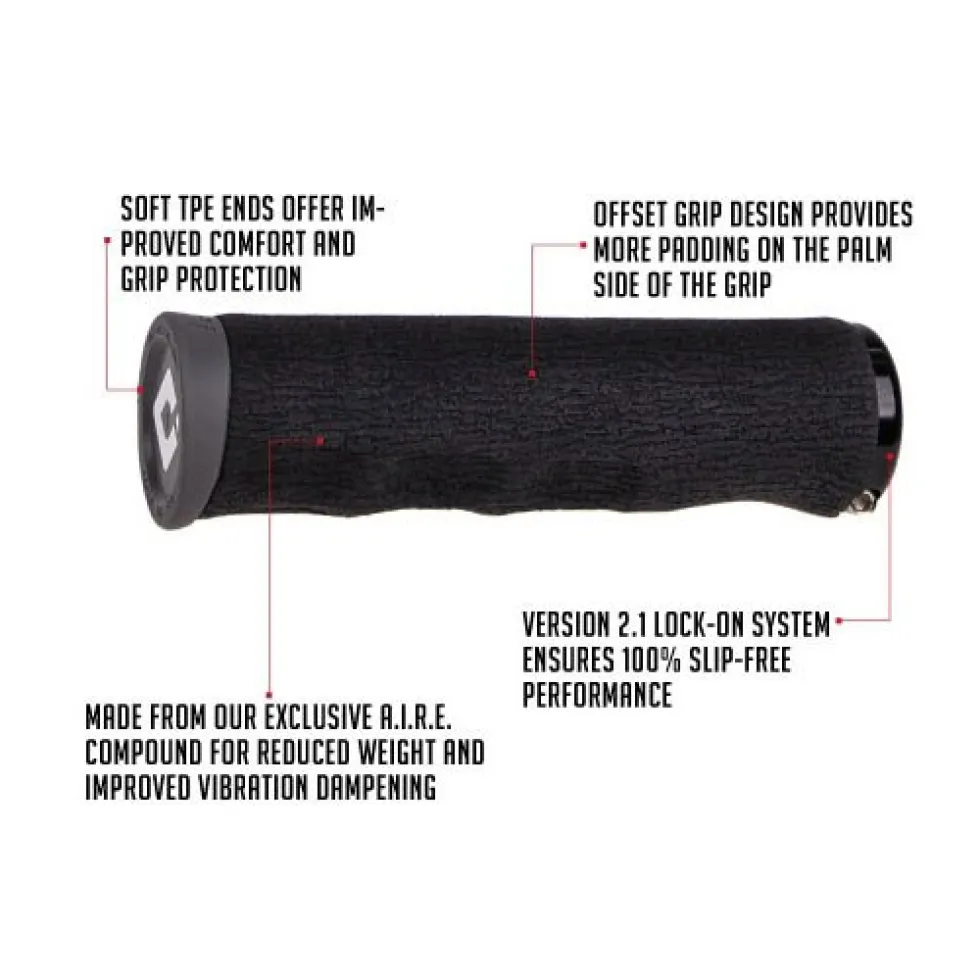 ODI F-1 Series Tinker Juarez Dread Lock-On V2.1 MTB Grips - black