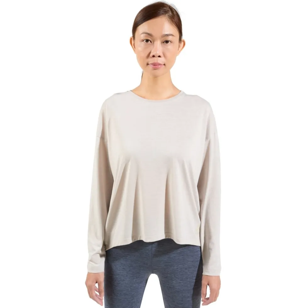 Odlo Active 365 Natural Blend Shirt met Lange Mouwen Dames - silver cloud melange