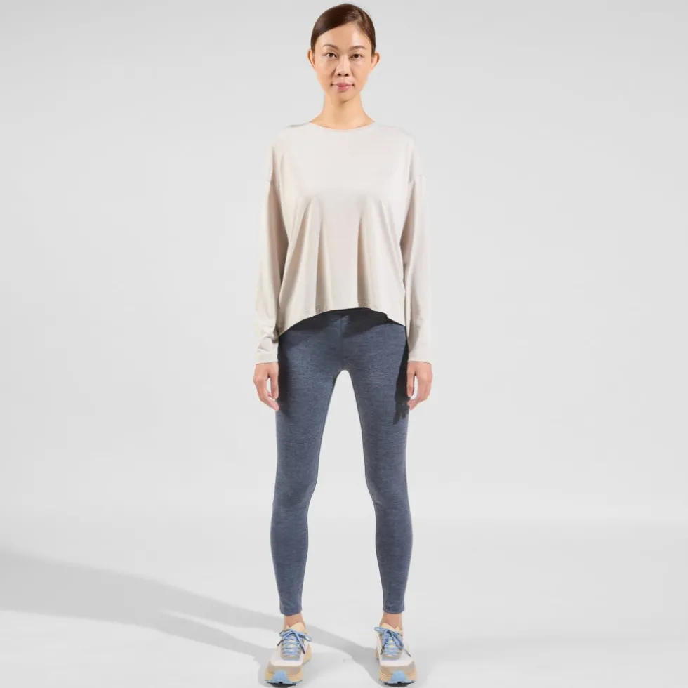 Odlo Active 365 Natural Blend Shirt met Lange Mouwen Dames - silver cloud melange