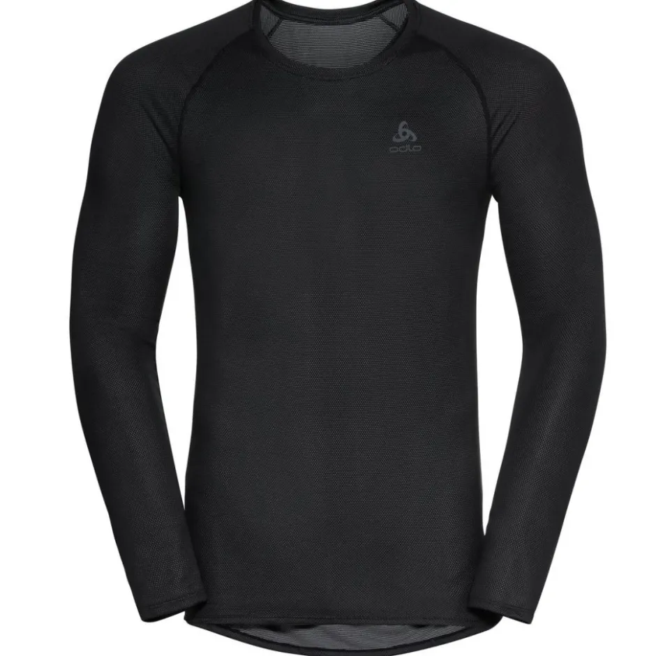 Ondershirts|Baselayers < Odlo Active F-Dry Light Hemd met Lange Mouwen Heren - zwart