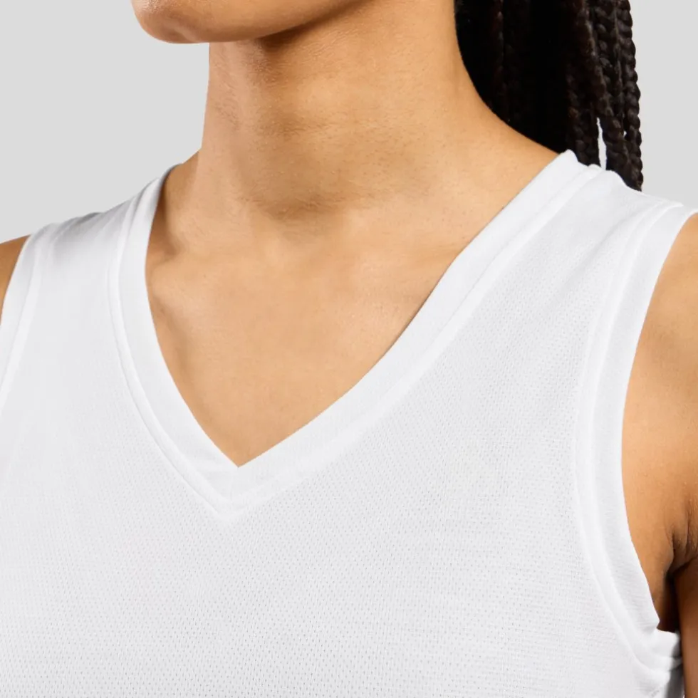 Odlo Active F-Dry Light V-Neck Hemd zonder Mouwen Dames - wit