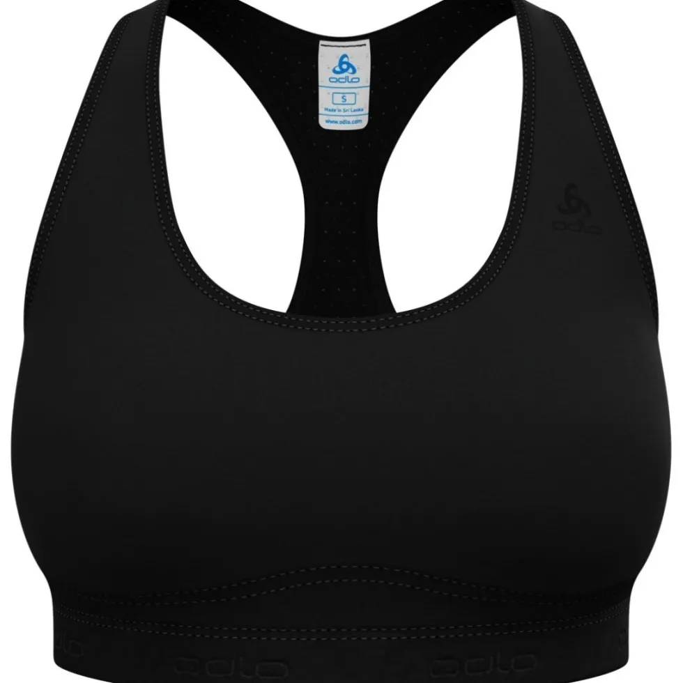 Odlo Ascent Performance Wool Medium Sport-BH Dames - zwart
