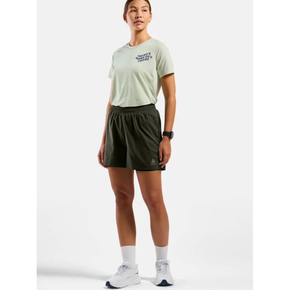 Odlo Essentials 4 inch 2-in-1 Hardloopshort 2.0 Dames - deep depths - black