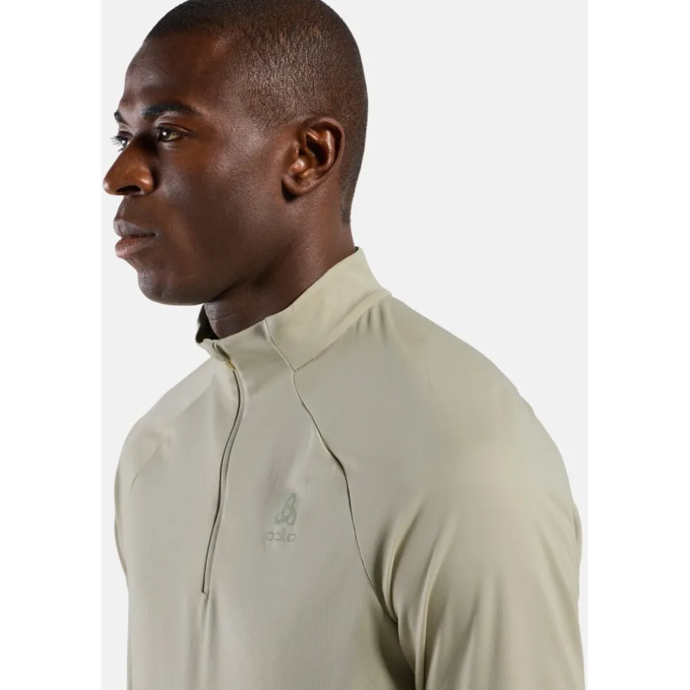 Odlo Essentials Half Zip Hardloop-Midlayer Heren - agate gray