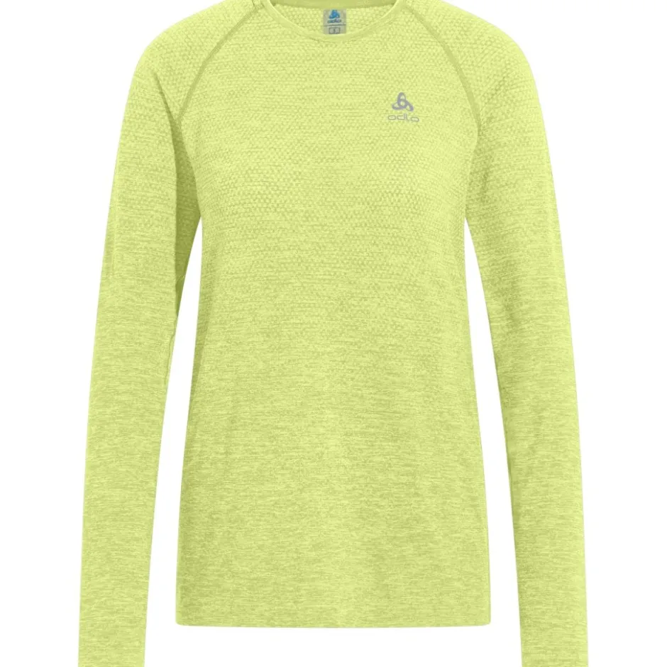 T-Shirts En Tops < Odlo Essentias Seamess Hardoopshirt met ange Mouwen Dames - shadow ime meange