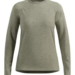 Odlo Essentials Seamless Hardloopshirt met lange mouwen 2.0 voor dames - vetiver melange