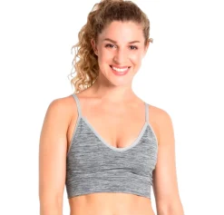Odlo Padded Seamless Soft 2.0 Sport-BH Dames - light grey melange