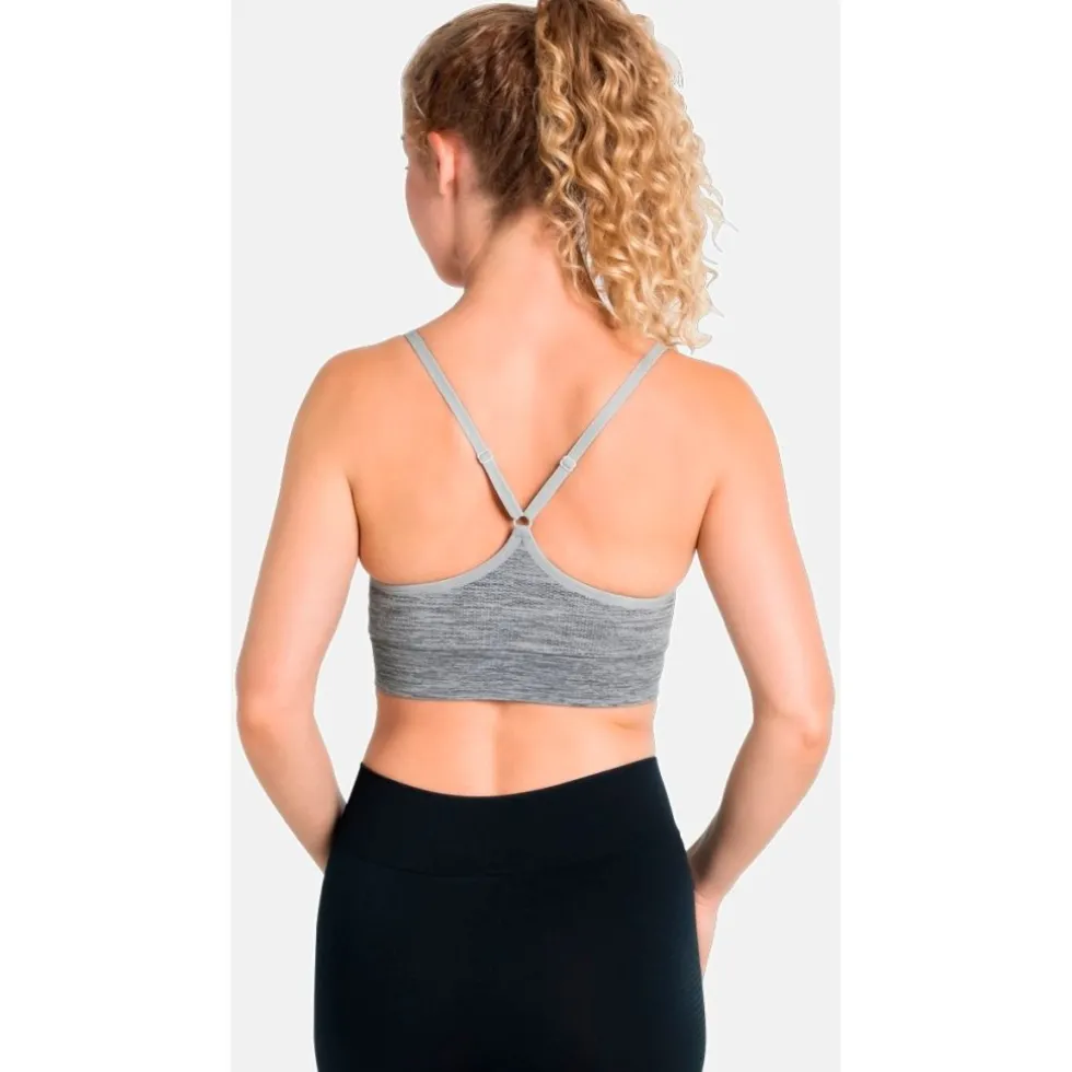 Odlo Padded Seamless Soft 2.0 Sport-BH Dames - light grey melange