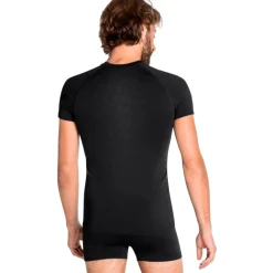 Odlo Performance Warm Hemd met Korte Mouwen Heren - zwart - new odlo graphite grey