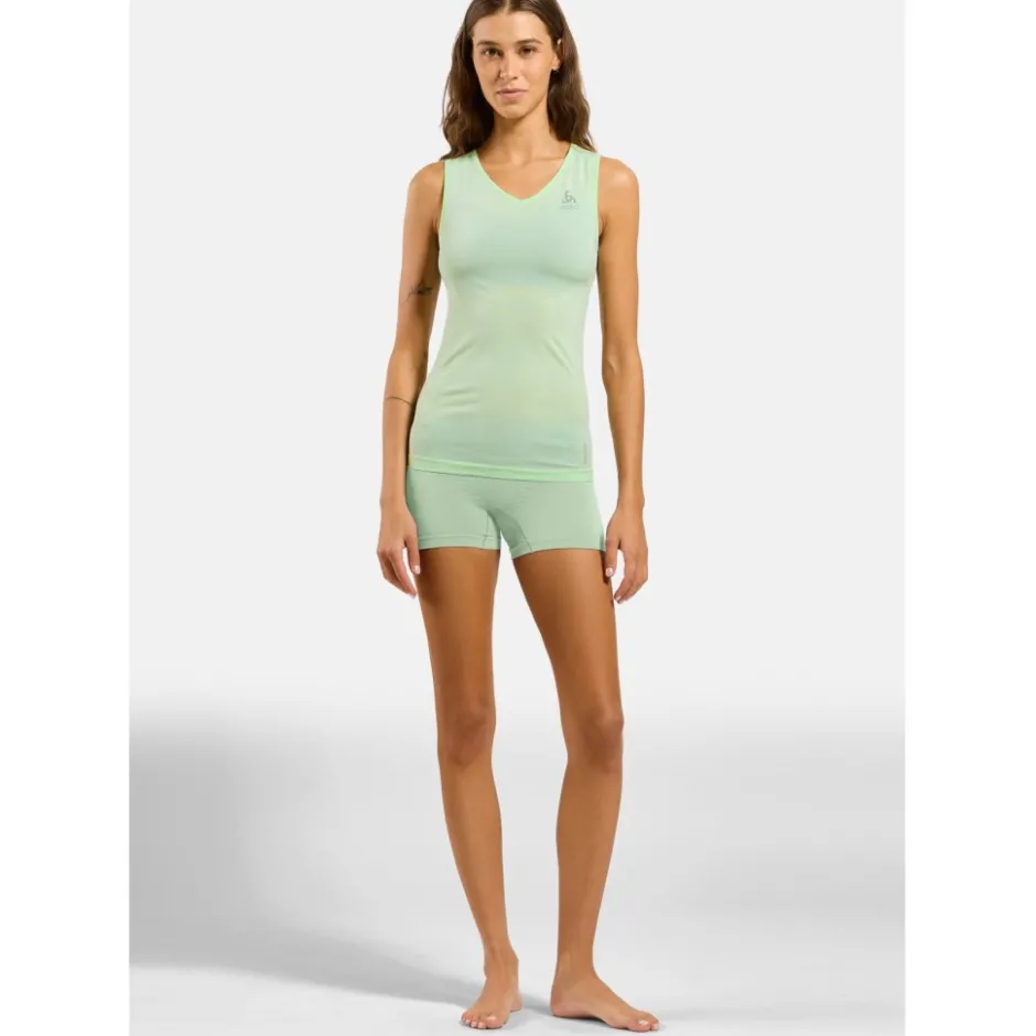 Ondershirts|Ondergoed < Odlo Performance X-ight V-Neck Hemd zonder Mouwen Dames - patina green
