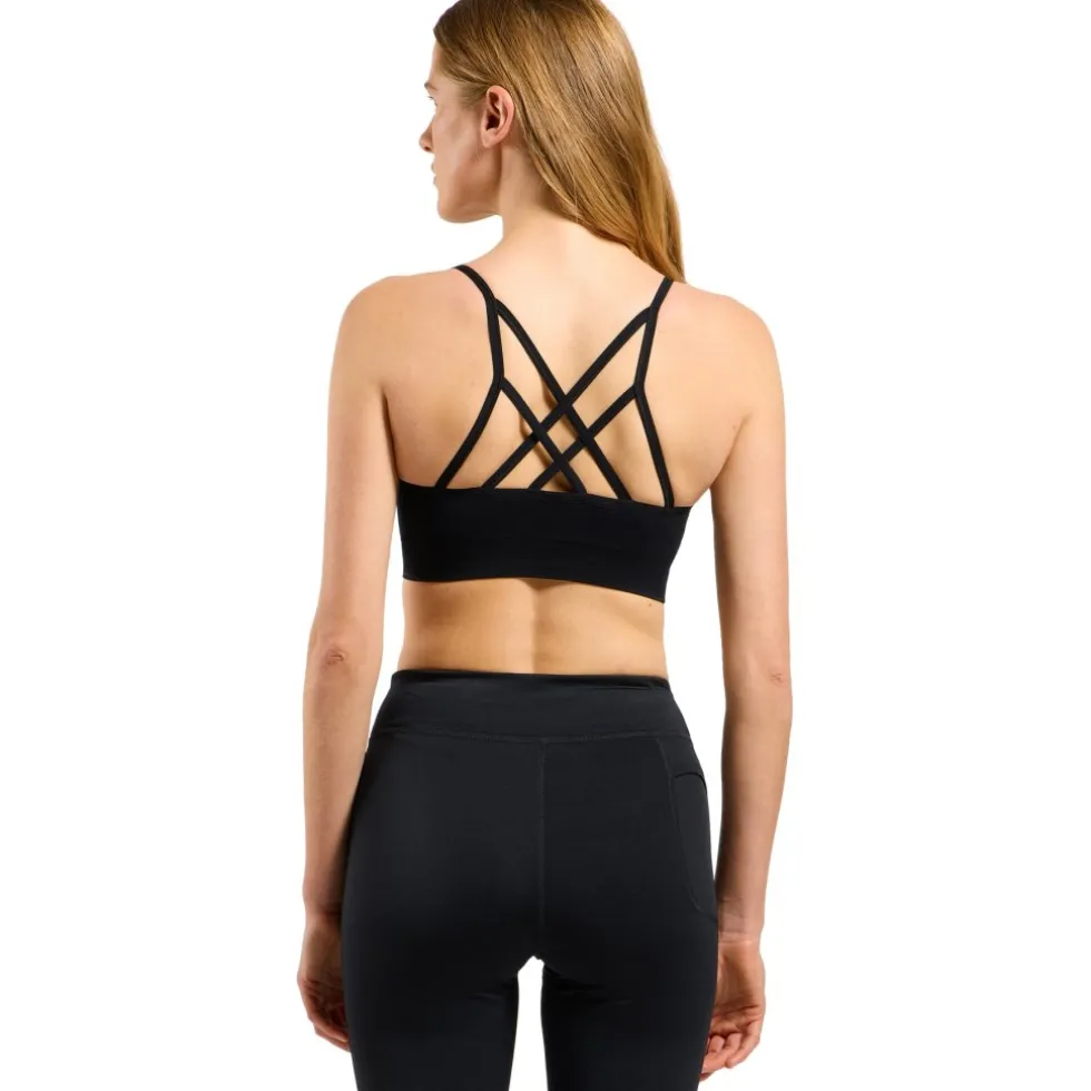 Odlo Seamless Soft-Support Omkeerbare Sportbeha Dames - zwart - grey melange