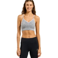 Odlo Seamless Soft-Support Sportbeha Dames - light grey melange