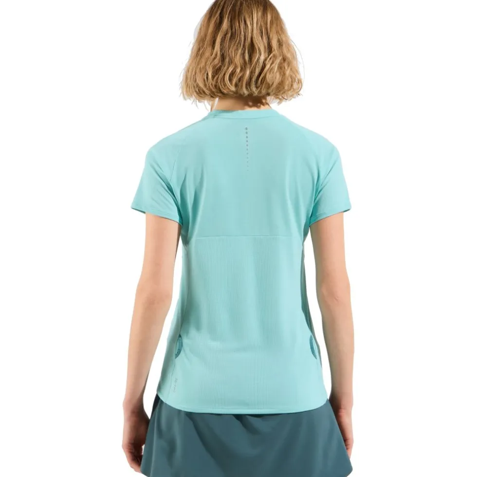 Odlo X-Alp Half-Zip Hardloopshirt Dames - aqua haze