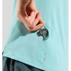 Odlo X-Alp Half-Zip Hardloopshirt Dames - aqua haze