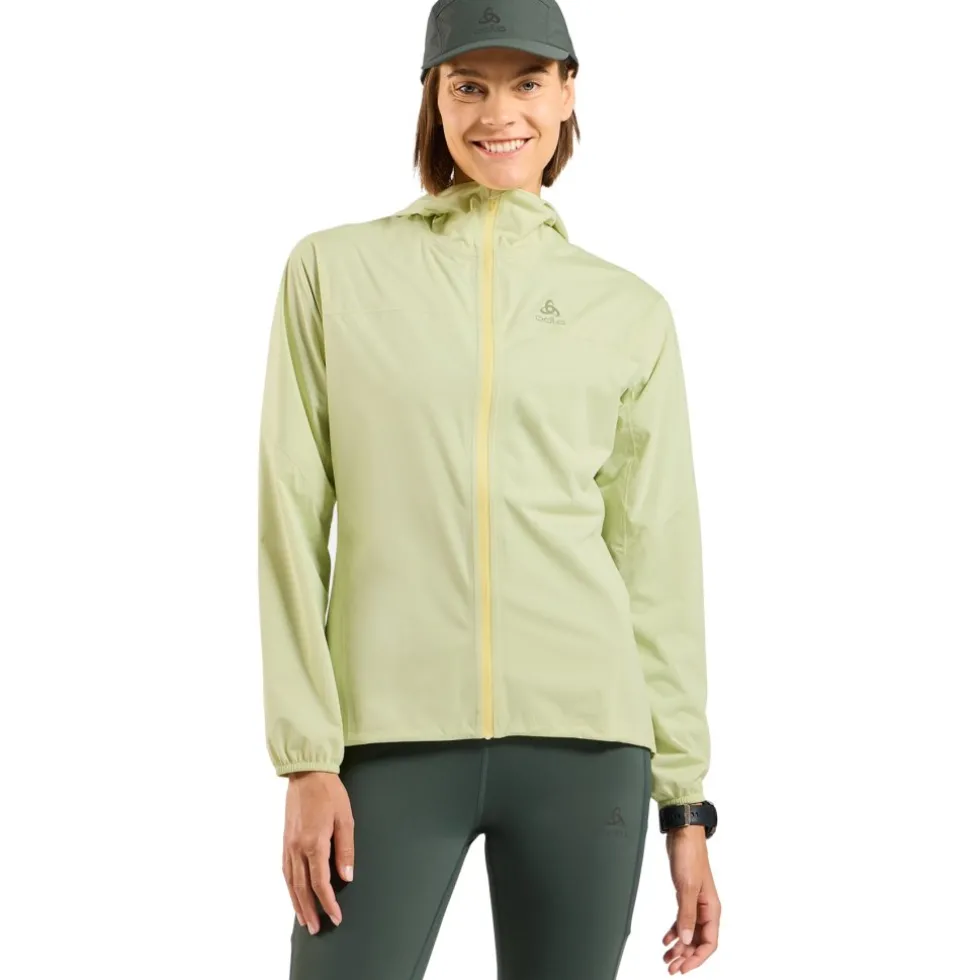 Odlo X-Alp Performance Knit Waterdichte Hardloopjack Dames - shadow lime