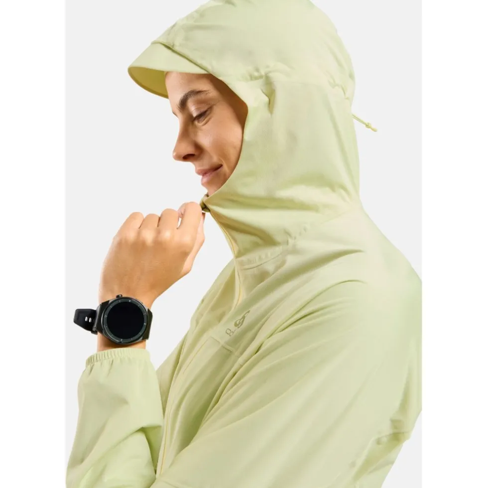 Odlo X-Alp Performance Knit Waterdichte Hardloopjack Dames - shadow lime