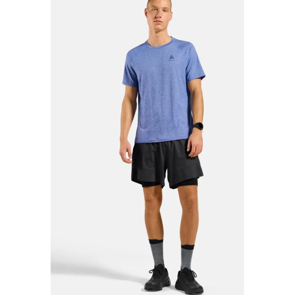 T-Shirts En Tops < Odlo X-Ap Perforance Woo 115 Trairunning-hirt Heren - dazzing bue eange