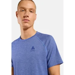 T-Shirts En Tops < Odlo X-Ap Perforance Woo 115 Trairunning-hirt Heren - dazzing bue eange