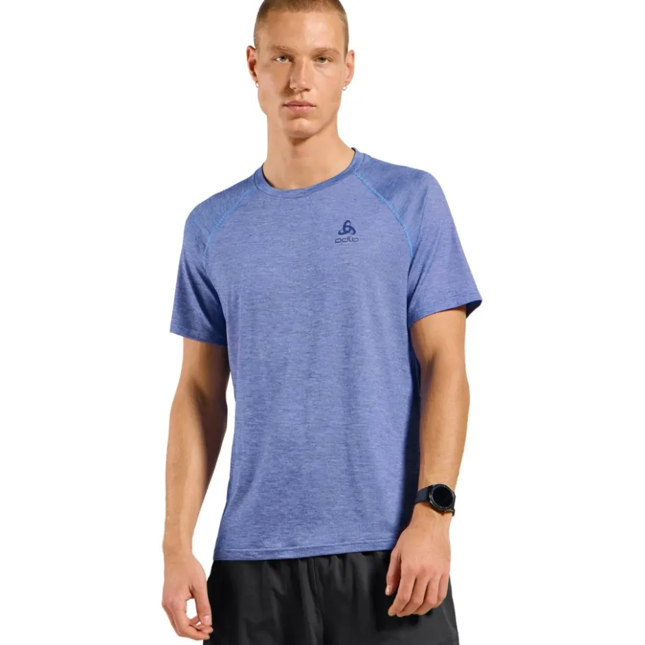 T-Shirts En Tops < Odlo X-Ap Perforance Woo 115 Trairunning-hirt Heren - dazzing bue eange