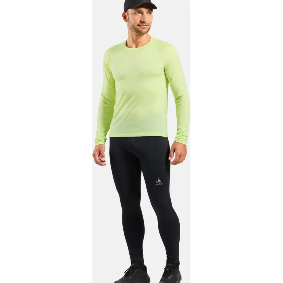 Odlo X-Alp Performance Wool 115 Trailrunning Longsleeve Heren - shadow lime melange