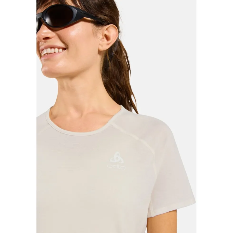 Odlo X-Alp Performance Wool 115 Trailrunning-Shirt Dames - gardenia