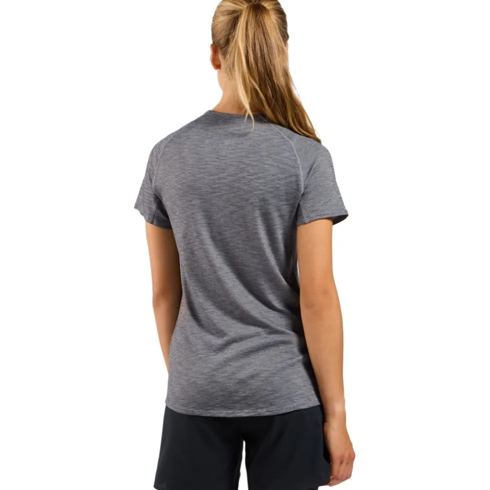 Odlo X-Alp Performance Wool 115 Trailrunning-Shirt Dames - grey melange