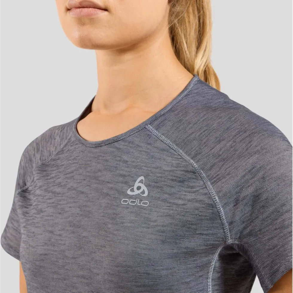 Odlo X-Alp Performance Wool 115 Trailrunning-Shirt Dames - grey melange