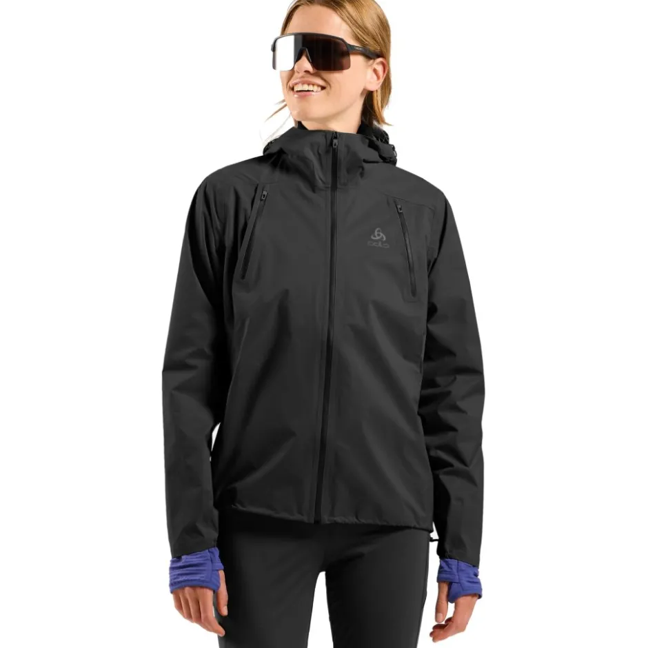 Jassen & Vesten < Odlo X-Alp Pro 2.5L Waterdicht Jack Dame - zwart