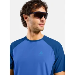 Odlo X-Alp Trailrunning T-Shirt Heren - dazzling blue - mazzarine blue