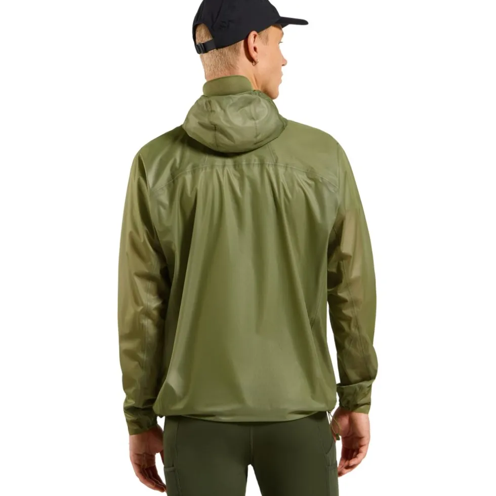 Odlo Zeroweight Dual Dry Performance Knit Waterdichte Hardloopjas Heren - guacamole