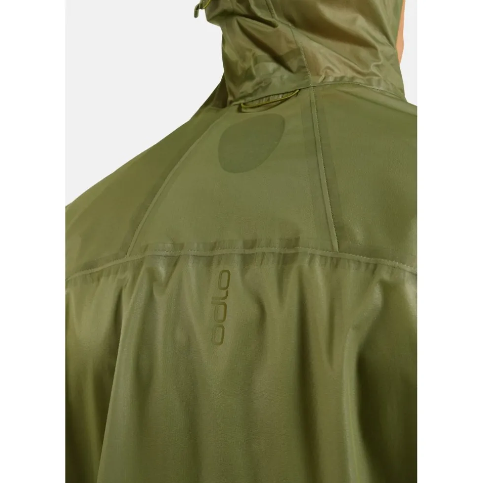 Odlo Zeroweight Dual Dry Performance Knit Waterdichte Hardloopjas Heren - guacamole